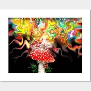 Mystic Toadstool, magic mushroom Posters and Art